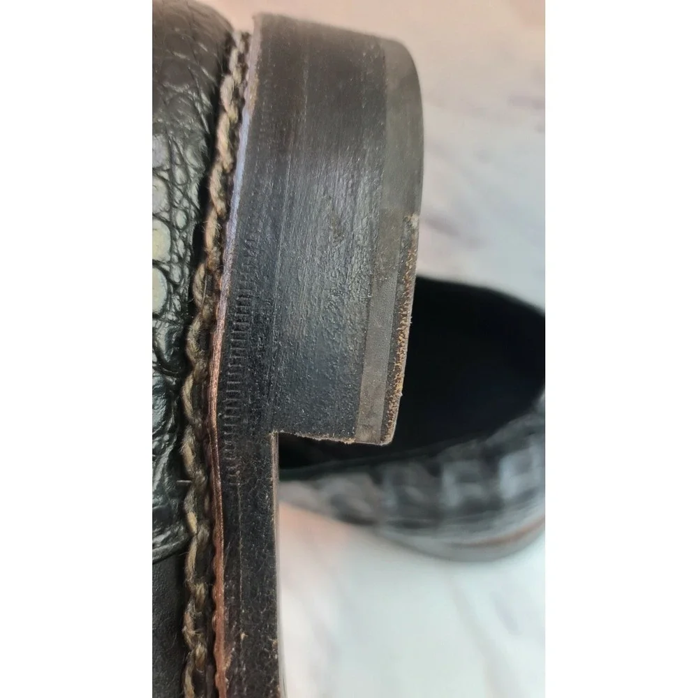 Barneys New York Black Alligator Men's Lace Shoes@[99‎ Sz10.5